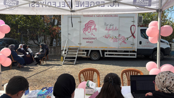 ERGENE'DE MOBİL MAMOGRAFİ TARAMALARI BAŞLADI